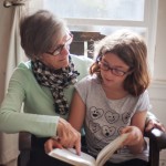 Grandmother-Granddaughter reading